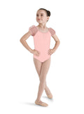 Mirella Child Crinkle Mesh Puff Sleeve Leotard - M616C - Enchanted Dancewear - 1