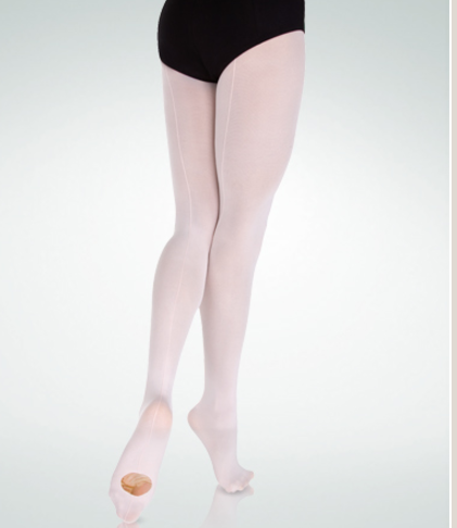 Body Wrappers Adult Ultrasoft Supplex ®/Lycra ® Microfiber Backseam Convertible Tights - A39